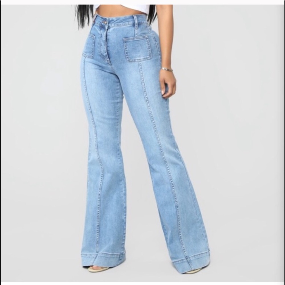 Flare bottom jeans